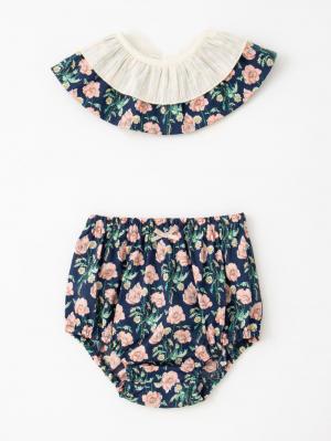 coto cotte（コトコト）花柄フリルスタイ&ブルマ2点セット51437