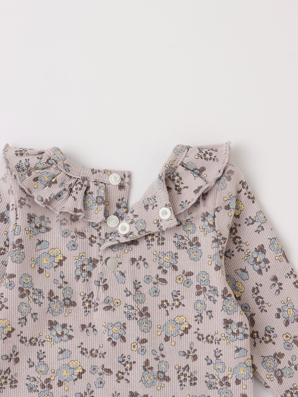 ロンパース・カバーオール|coto cotte（コトコト）花柄プリント フリル衿ボディ