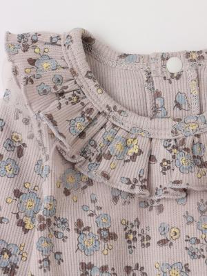 ロンパース・カバーオール|coto cotte（コトコト）花柄プリント フリル衿ボディ