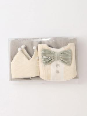 スタイ（よだれかけ）|moc mof（モクモフ）ネクタイスタイ ブルマ クラウン3点セット