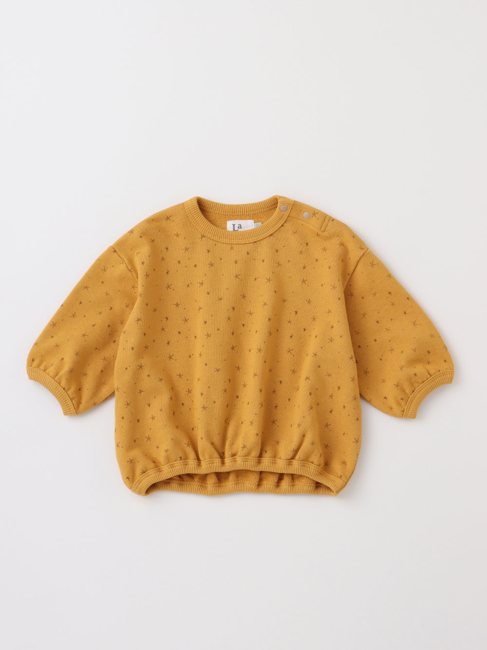 ベビーパジャマ・スリーパー|La Stella（ラ ステラ）星柄ベビーセットアップ|マスタード