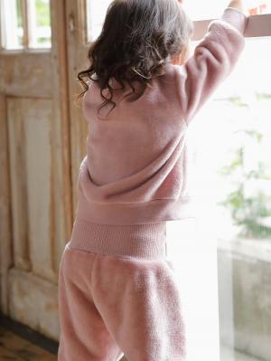 ベビーパジャマ・スリーパー|Ampersand（アンパサンド）ボアフリース パジャマ|ピンク