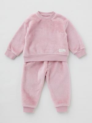 ベビーパジャマ・スリーパー|Ampersand（アンパサンド）ボアフリース パジャマ|ピンク