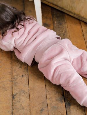 ベビーパジャマ・スリーパー|Ampersand（アンパサンド）ボアフリース パジャマ|ピンク