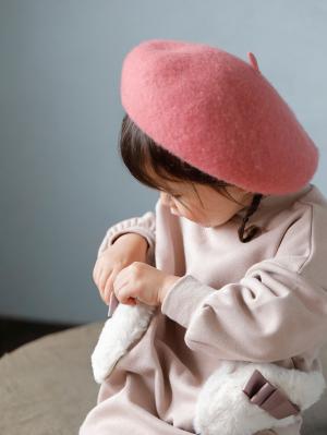 ベビー ワンピース|Seraph（セラフ）あったか裏シャギーポケットファーワンピース|ベージュピンク