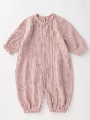 ツーウェイオール（2WAYオール）|【親子コーデ可】ぷくぷくダブルガーゼ ツーウェイオール（2wayオール） ロンパース