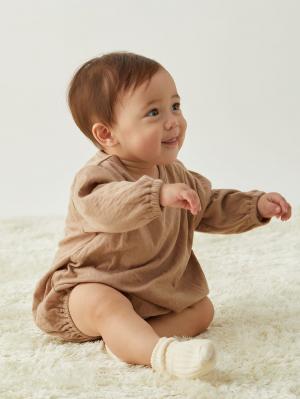 ロンパース・カバーオール|【親子コーデ可】接結ガーゼボディ×ケープスタイセット