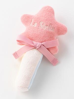 おくるみ|La Stella（ラ ステラ）ブランケット＆ラトル　2点ボックスギフトセット|ピンク