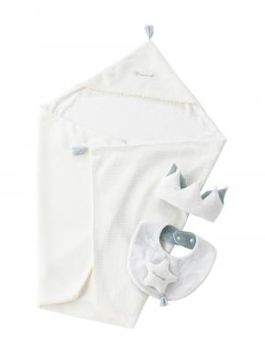 moc mof（モクモフ）ケーキ型ギフトセット おくるみ スタイ クラウン 3点セット 51476