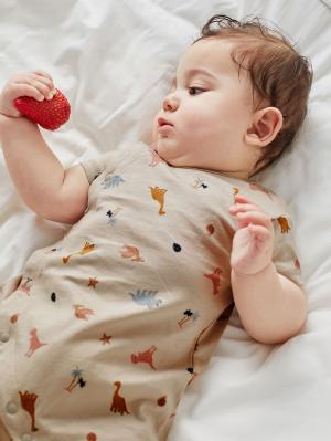 ロンパース・カバーオール|moc mof(モクモフ)プリント ロンパース