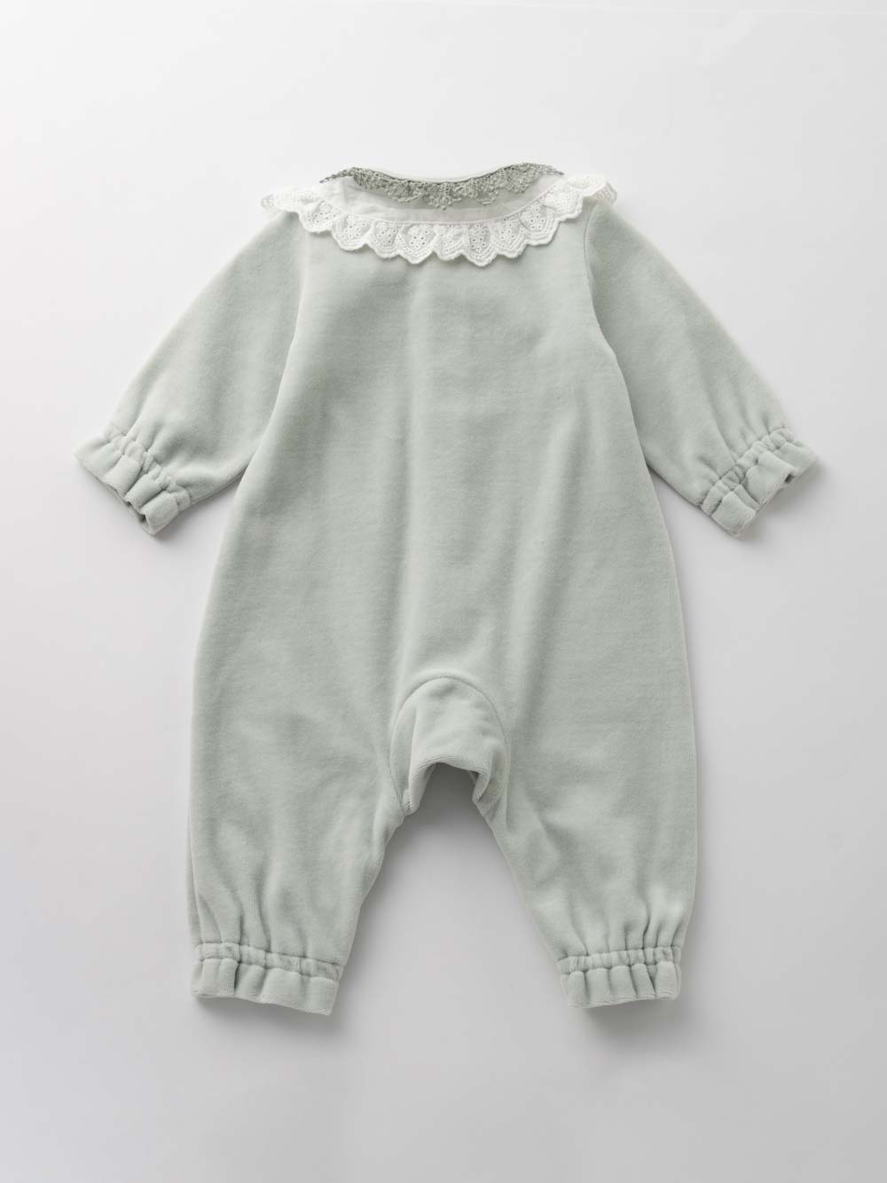 Seraph(セラフ)レース付きベロアロンパース ロンパース・カバーオール(品番:51535) |ベビー服(新生児服)・ベビー用品通販| エンジェリーベ 公式 ベビー レース付きロンパース