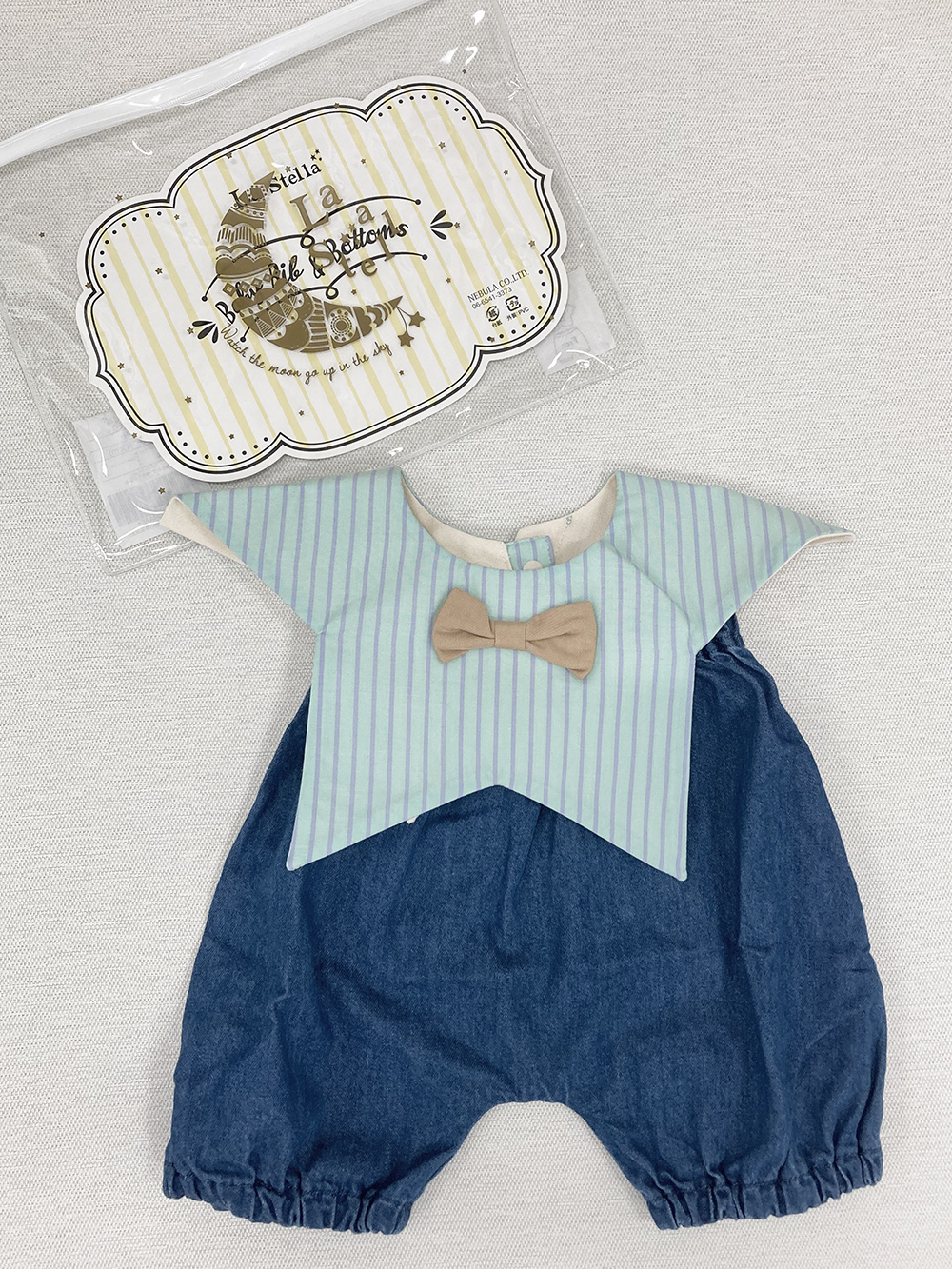 スタイ（よだれかけ）|La Stella（ラ ステラ）スタイ&ボトム2点セット|ネイビー