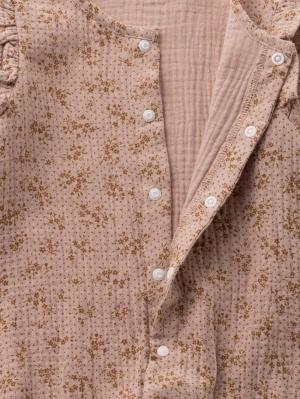 ロンパース・カバーオール|MAKE YOUR DAY（メイクユアデイ）Wガーゼ花柄ロンパース