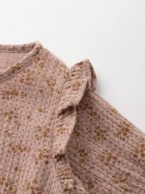 ロンパース・カバーオール|MAKE YOUR DAY（メイクユアデイ）Wガーゼ花柄ロンパース