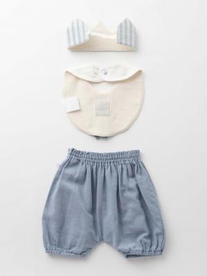 スタイ（よだれかけ）|moc mof（モクモフ）ネクタイスタイ&ブルマ・クラウン3点セット