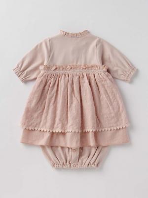 セレモニードレス|春 夏 秋 冬 moc mof（モクモフ）コットンフラワー刺繍セレモニードレス