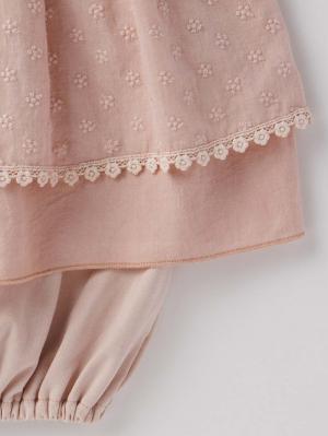 セレモニードレス|春 夏 秋 冬 moc mof（モクモフ）コットンフラワー刺繍セレモニードレス