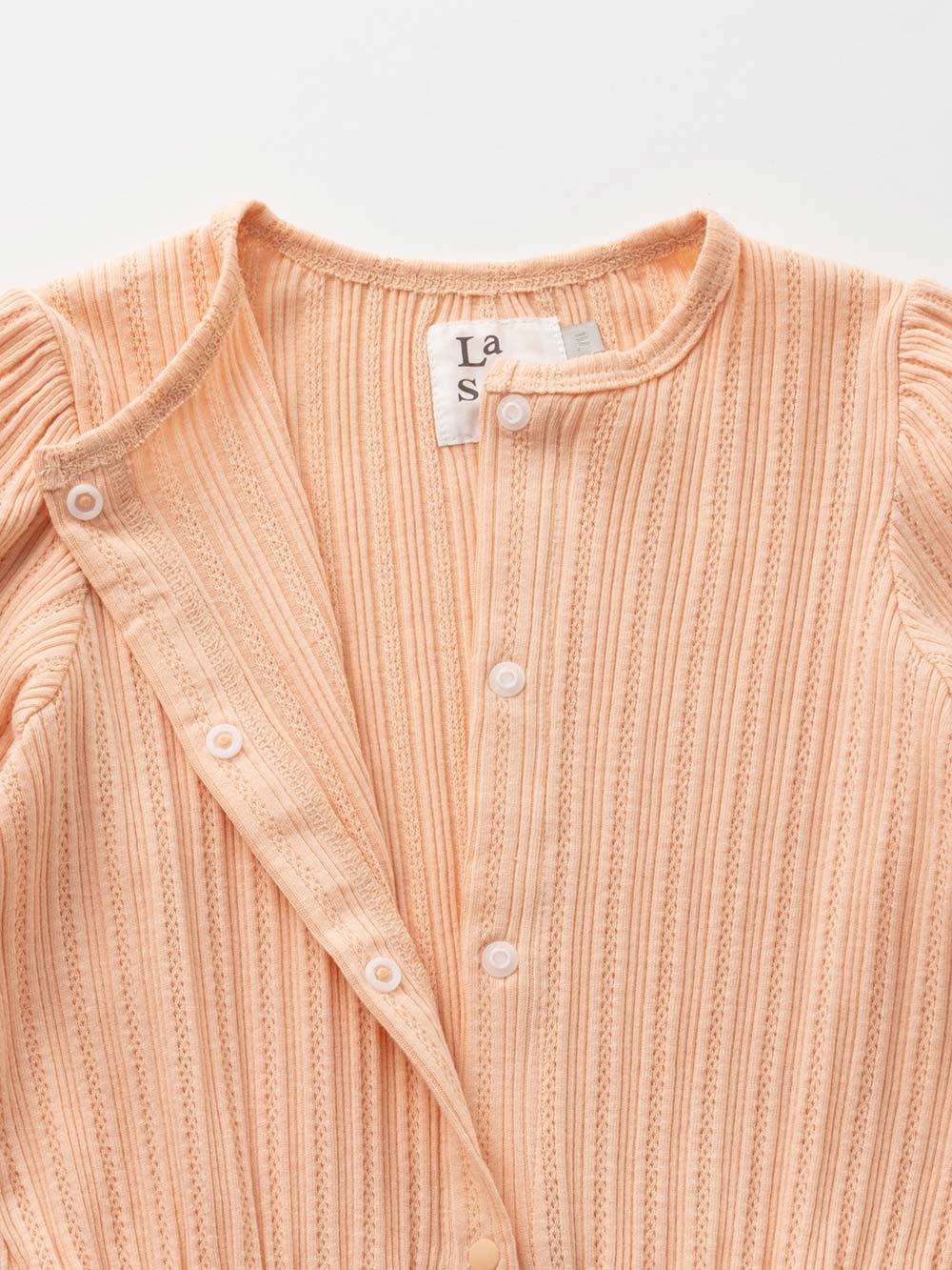 ベビー アウター|La Stella(ラ ステラ)透かし編み6分袖カーディガン