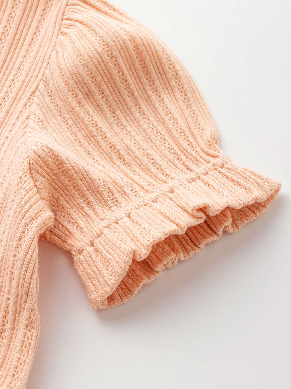 ベビー アウター|La Stella(ラ ステラ)透かし編み6分袖カーディガン