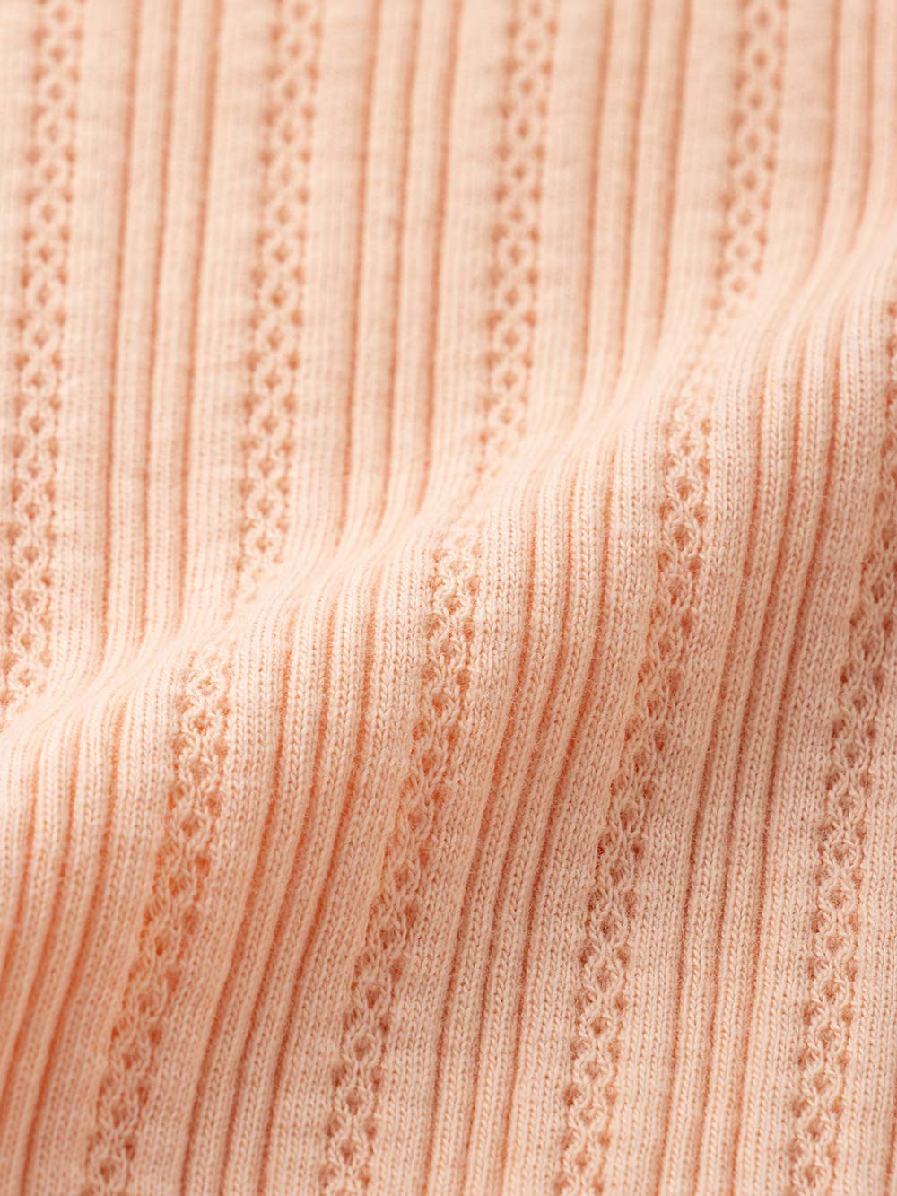 ベビー アウター|La Stella(ラ ステラ)透かし編み6分袖カーディガン