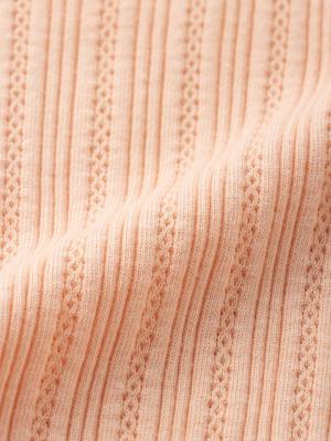 ベビー アウター|La Stella(ラ ステラ)透かし編み6分袖カーディガン