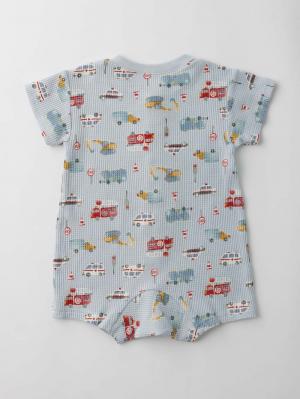 ロンパース・カバーオール|Ampersand（アンパサンド）はたらくくるま柄　ロンパース