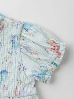 ロンパース・カバーオール|Ampersand（アンパサンド）お花畑のユニコーン柄　ロンパース