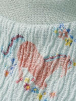 ロンパース・カバーオール|Ampersand（アンパサンド）お花畑のユニコーン柄　ロンパース