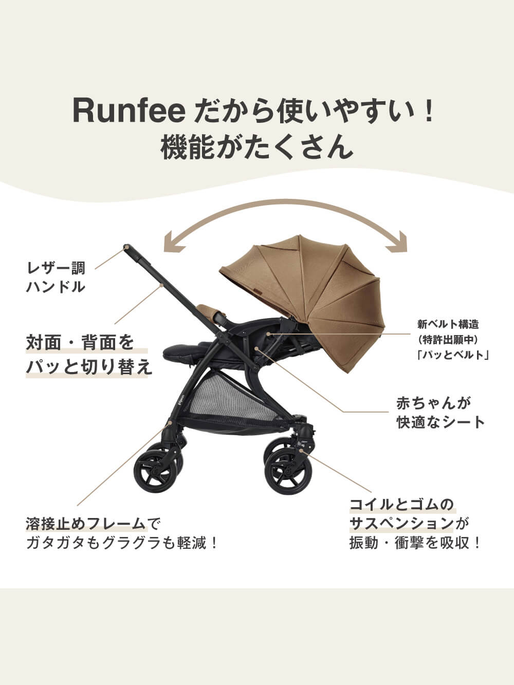 ベビーカー|ピジョン ランフィRB3