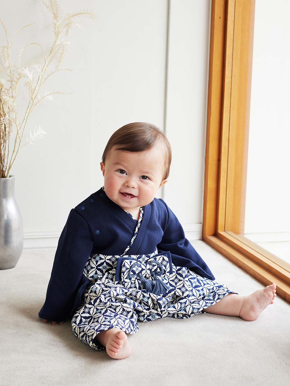 アウター　新生児 ネイビー　ロンパース