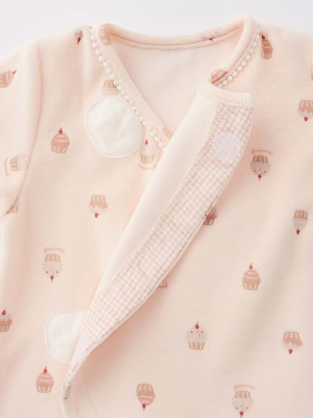 ロンパース・カバーオール|moc mof（モクモフ）ケーキ柄あったかロンパース