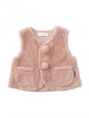 ベビー アウター|Ampersand（アンパサンド）ふわもこベビーベスト|ピンク