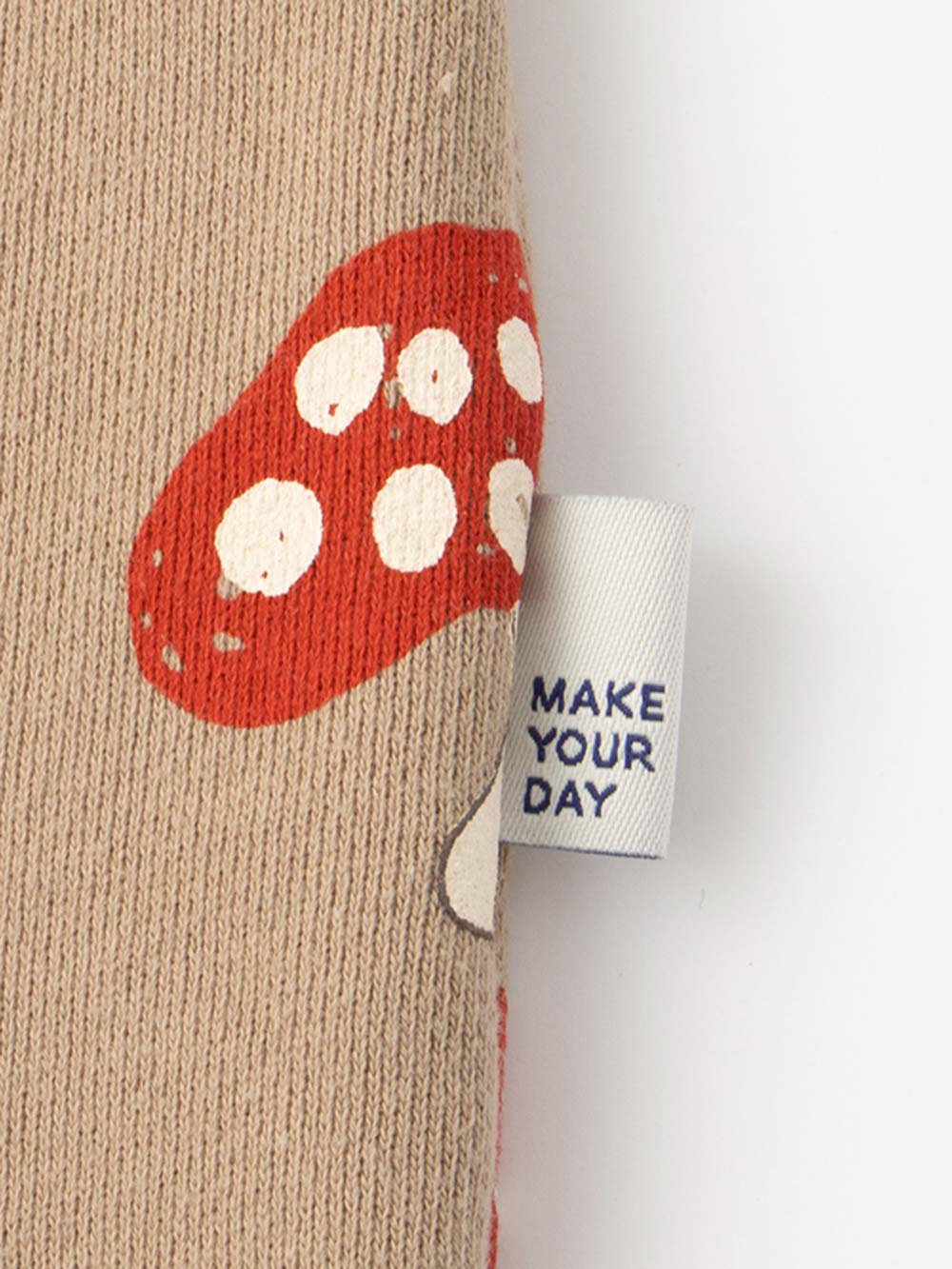 ロンパース・カバーオール|MAKE YOUR DAY（メイクユアデイ）キノコ柄前開きカバーオール