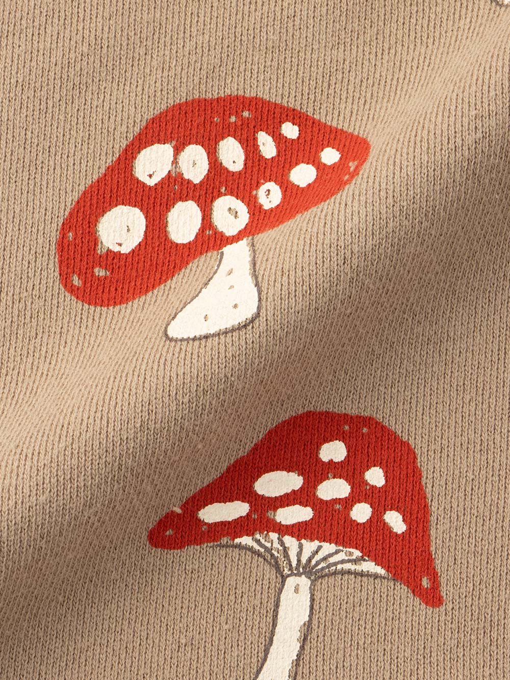 ロンパース・カバーオール|MAKE YOUR DAY（メイクユアデイ）キノコ柄前開きカバーオール