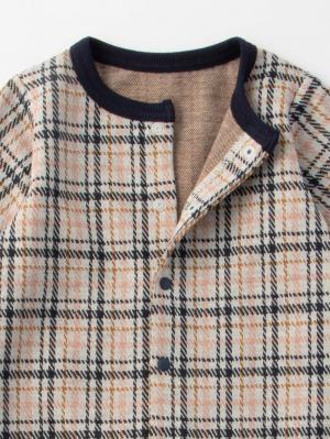 ロンパース・カバーオール|MAKE YOUR DAY（メイクユアデイ）チェック柄ジャガードカバーオール