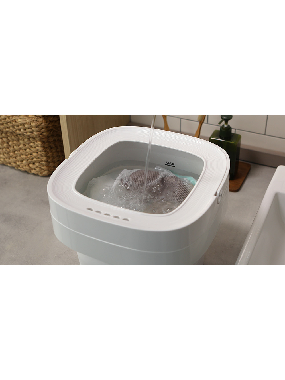 折りたためるコンパクト洗濯機 | 子育て便利家電(品番：51620