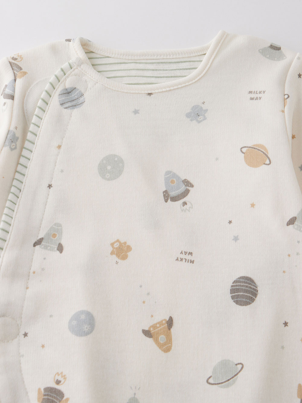 ロンパース・カバーオール|【mocmof】宇宙柄かんたんロンパース