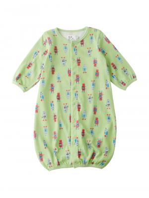 ツーウェイオール（2WAYオール）|【La Stella】ガーゼ天竺総柄2wayオール|ライトグリーン