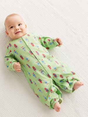 ツーウェイオール（2WAYオール）|【La Stella】ガーゼ天竺総柄2wayオール|ライトグリーン