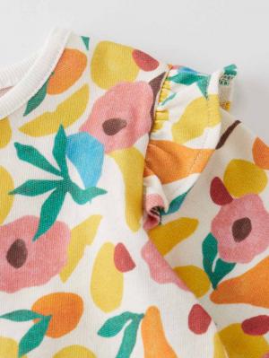 ツーウェイオール（2WAYオール）|【La Stella】ガーゼ天竺総柄フリル2wayオール