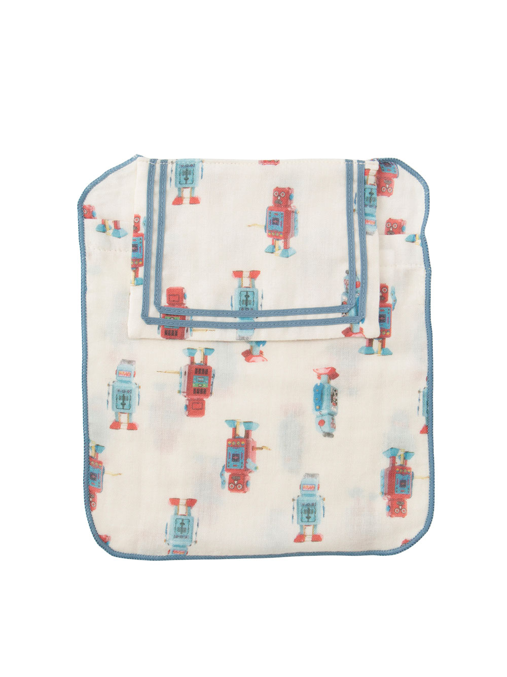 ベビー 小物|【La Stella】セーラー汗取りガーゼ|ロボット柄