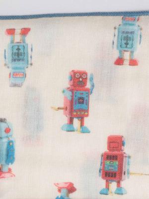 ベビー 小物|【La Stella】セーラー汗取りガーゼ|ロボット柄