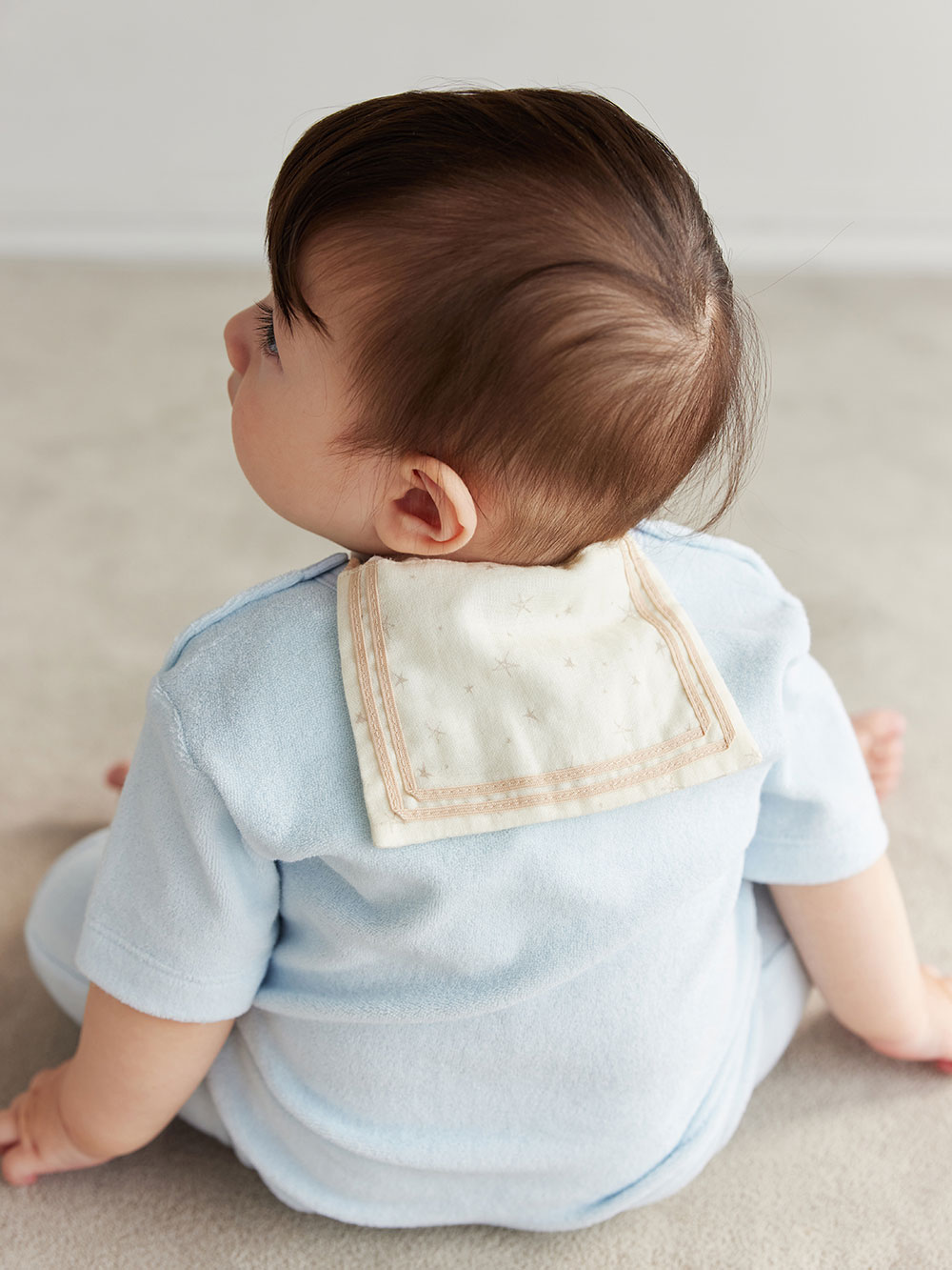 ベビー 小物|【La Stella】セーラー汗取りガーゼ|星柄
