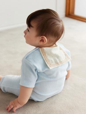 ベビー 小物|【La Stella】セーラー汗取りガーゼ|星柄