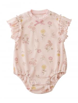 【Ampersand】総柄袖フリルボディオール51652