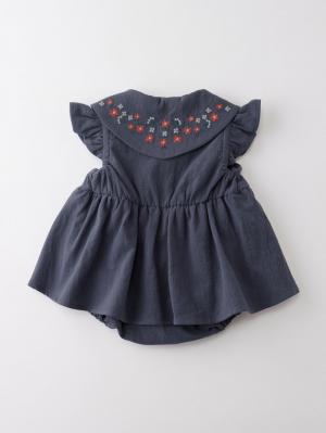 .e_e.【新品未使用未開封】familiar ネイビー刺繍ロンパース＋ 美品 familiar ファミリア ロンパース 50-60 車刺繍 - メルカリ