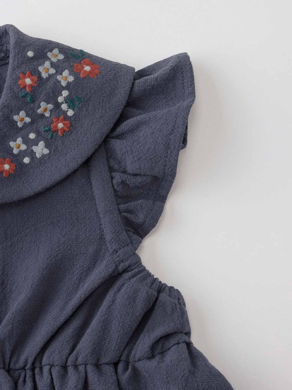 SERAPH】クラフト刺繍セーラーカラーロンパース | ロンパース SERAPH】クラフト刺繍セーラーカラーロンパース | ロンパース