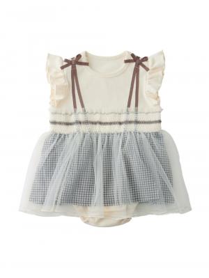 【SERAPH】ウエストシャーリングチュールロンパース51655