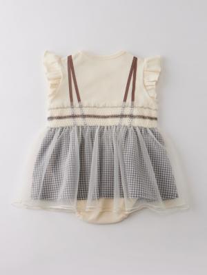 ロンパース・カバーオール|【SERAPH】ウエストシャーリングチュールロンパース