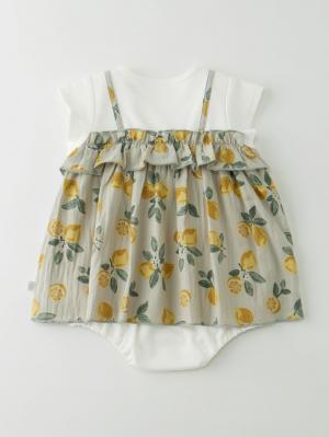 ロンパース・カバーオール|【mocmof】リゾートフリルロンパース